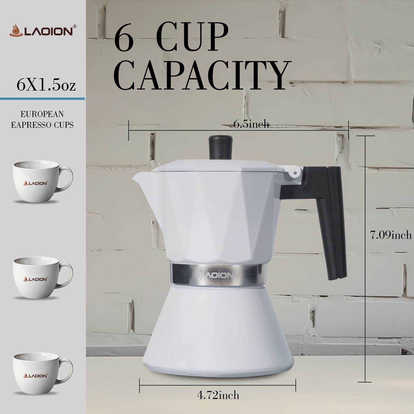 Amazon.com: LAOION Moka Pot, 6-Cup Espresso Maker, 300ml Portable