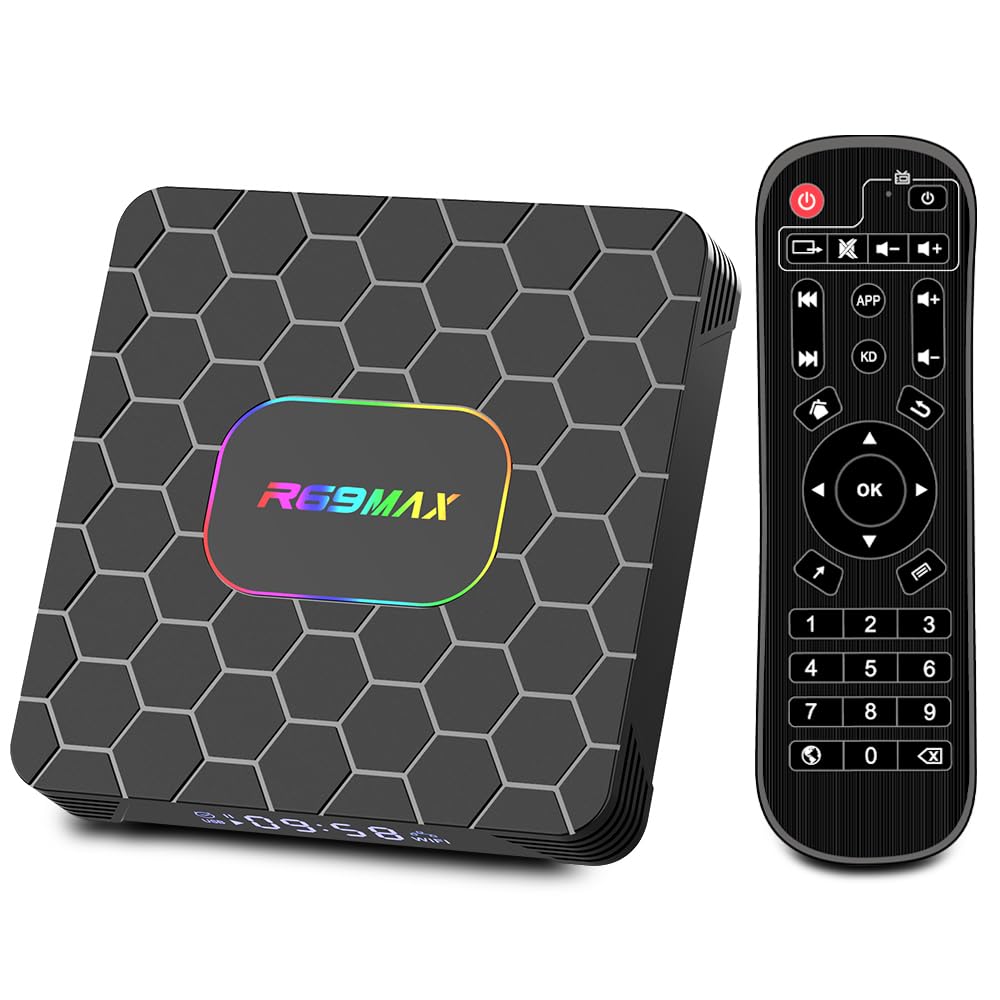 Android TV Box,2025 Android 14 TV Box with 4K 8K HDR10 Wi-Fi 6 4GB