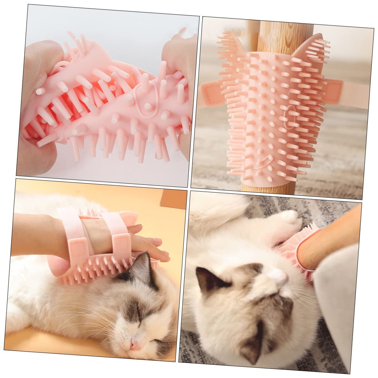 FOMIYES 3piezas Cepillo De Masaje Para Gatos y Diseño De Cepillo Quitapelos Autolimpiable Para Esquinas y Muebles Para Cuidado De
