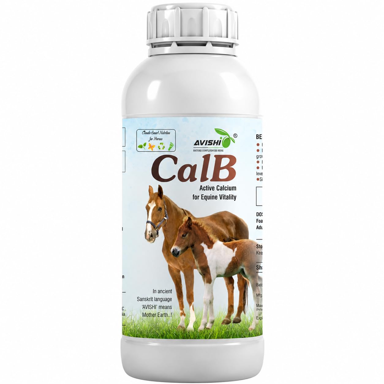 Avishi CalB (Calcium & Boron) Active Duo for Horses (250Ml.) | Boron Complex-image-1