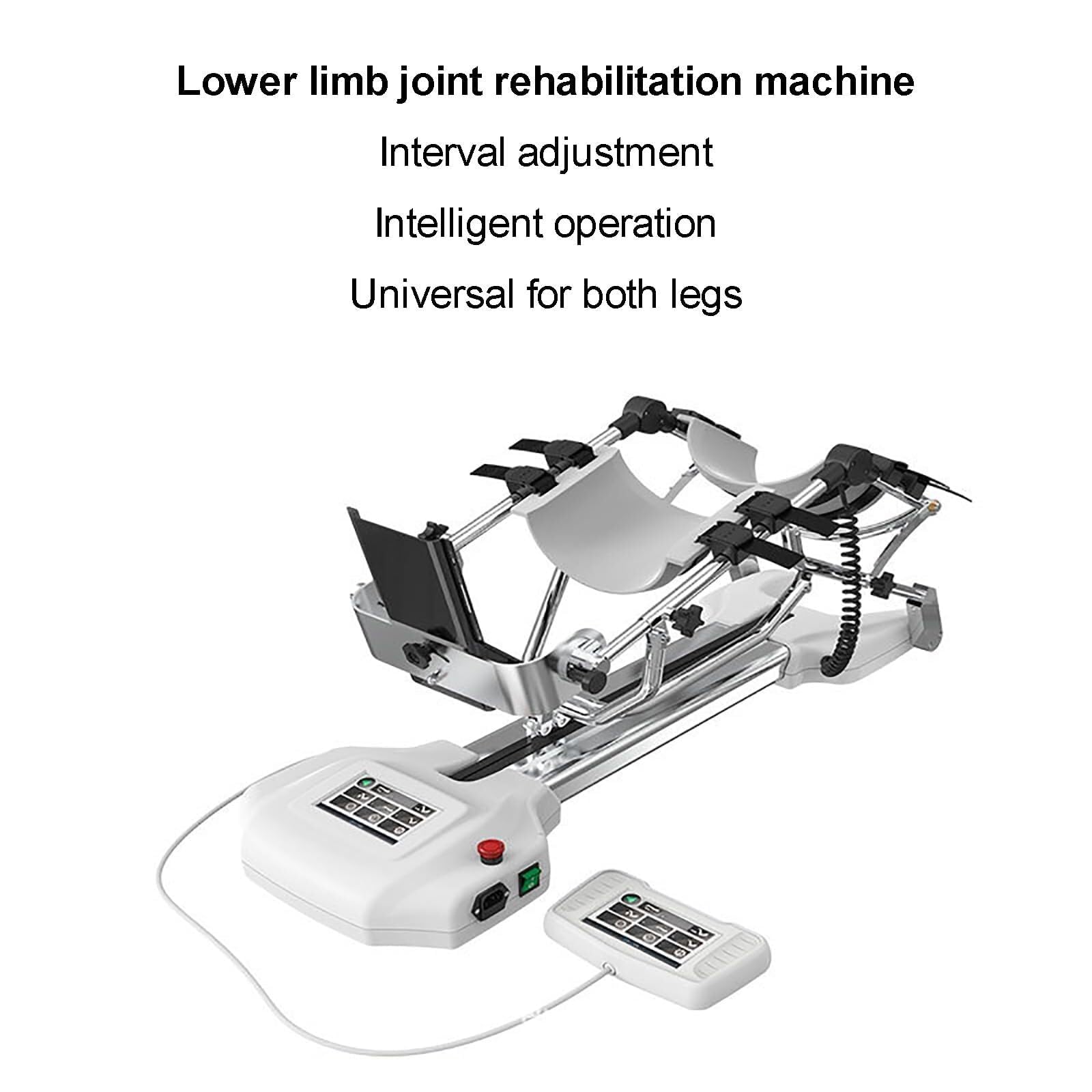 Maszyna Do Fizjoterapii Kolan I Nóg, Trener Rehabilitacji Kończyn Dolnych Z Ekranem LCD, Inteligentne Parametry Ustawień, 3 Tryby I 3 Poziomy Regulacji Intensywności, Uniwersalny Dla Obu Nóg