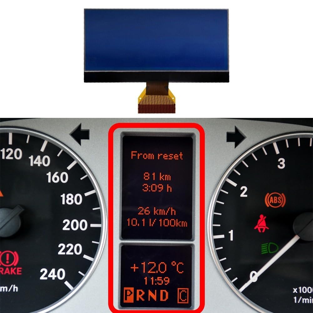 Schermo LCD compatibile con gruppo strumenti W169 W245 8 Volt