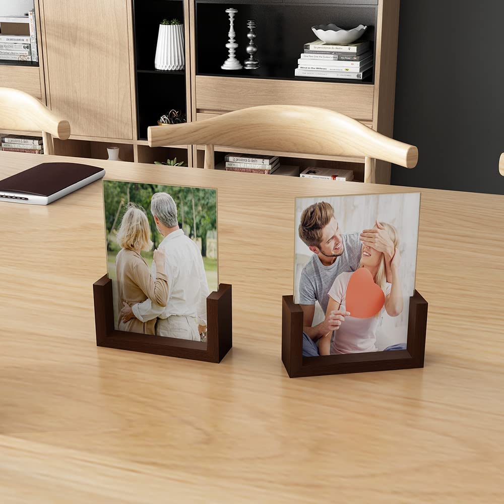 Snapklik.com : RLAVBL 5x7 Picture Frame Set Of 2, Rustic Glass Photo Frames
