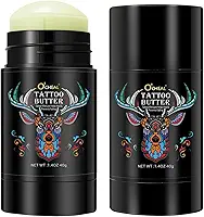 Bálsamo de manteiga para tatuagem, creme hidratante orgânico natural para tatuagens antigas e novas, clareador de cor para melhorar a cor