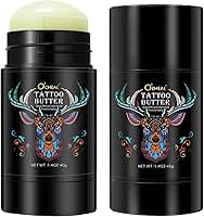 Bálsamo de manteiga para tatuagem, creme hidratante orgânico natural para tatuagens antigas e novas, clareador de cor para melhorar a cor