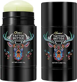 Bálsamo de manteiga para tatuagem, creme hidratante orgânico natural para tatuagens antigas e novas, clareador de cor para melhorar a cor