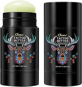 Bálsamo de manteiga para tatuagem, creme hidratante orgânico natural para tatuagens antigas e novas, clareador de cor para melhorar a cor