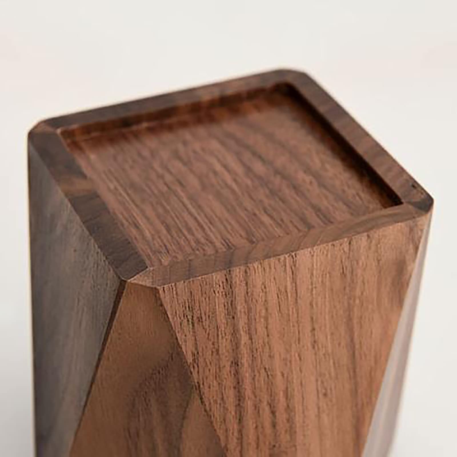 Bleistifttopf aus Holz Office Stiftehalter aus Holz, schwarz, Nussbaumholz, Schreibwaren-Organizer für Homeoffice(Natural)