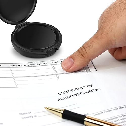 Miniatura 2 de ERKOON Paquete de 6 almohadillas de tinta de huellas dactilares, almohadilla de tinta para huellas dactilares para suministros notariales,