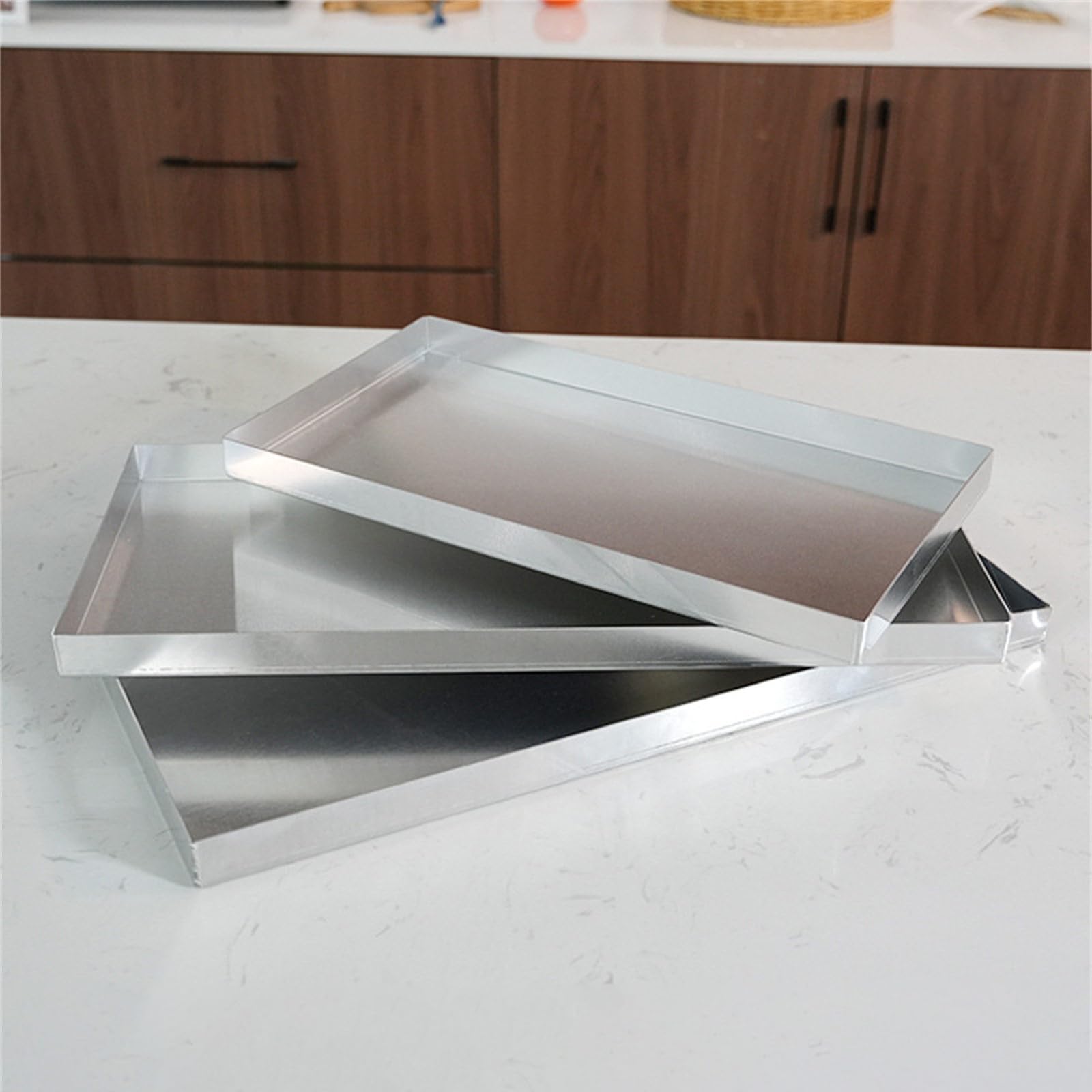 Rôtissoire en aluminium robuste avec équipement de cuisson de cuisine à conduction thermique uniforme adaptée four et gril Feuille à biscuits en alliage d ' aluminium