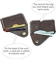 Vista 55 de Leather Card Holder Wallet, Compact Design with Slots for Cards and Cash (light brown)