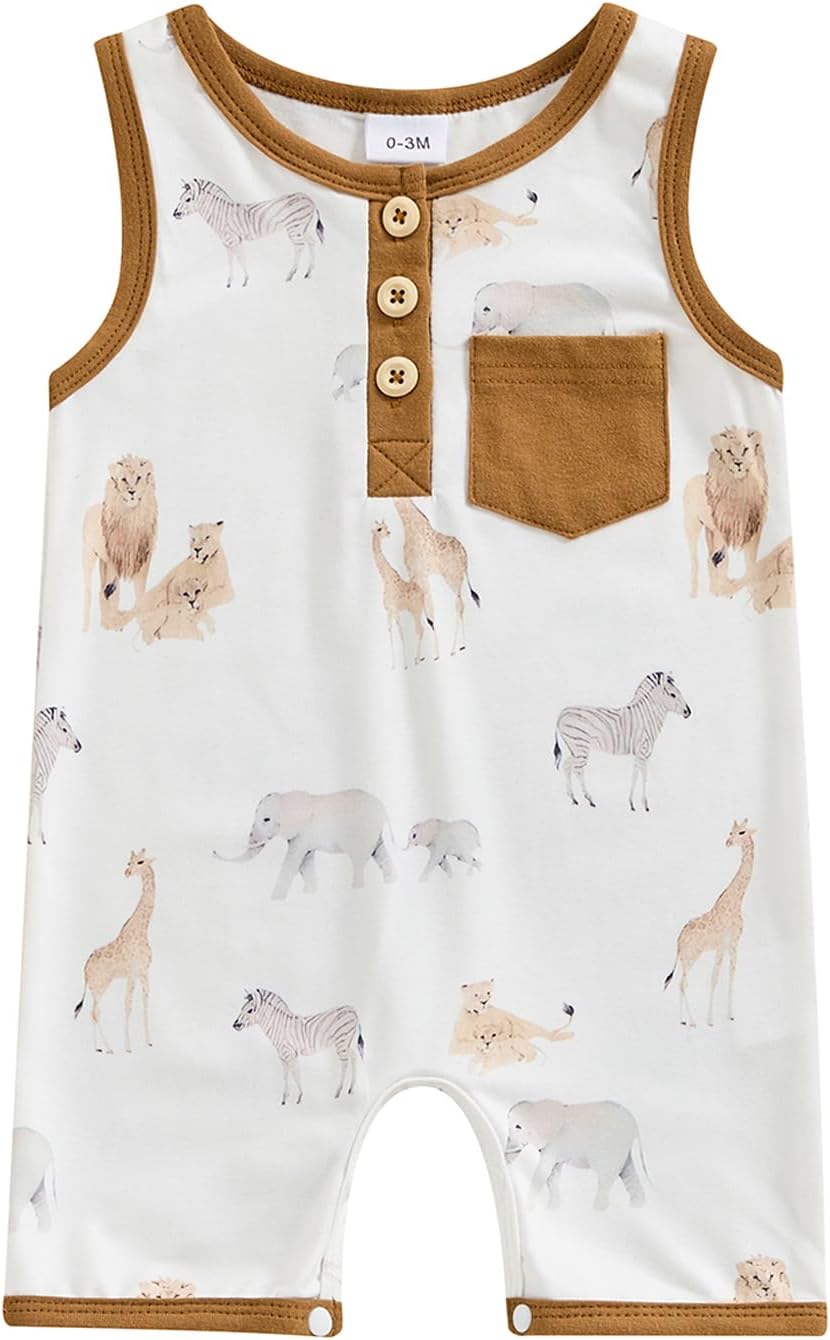 Bagilaanoe Summer Clothes Infant Baby Boy Sleeveless Romper