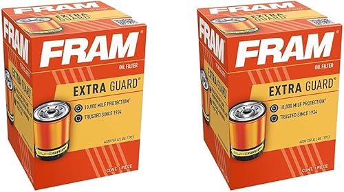 Fram Extra Guard PH46, filtro de aceite giratorio con intervalo de cambio de 10 mil millas (paquete de 2)