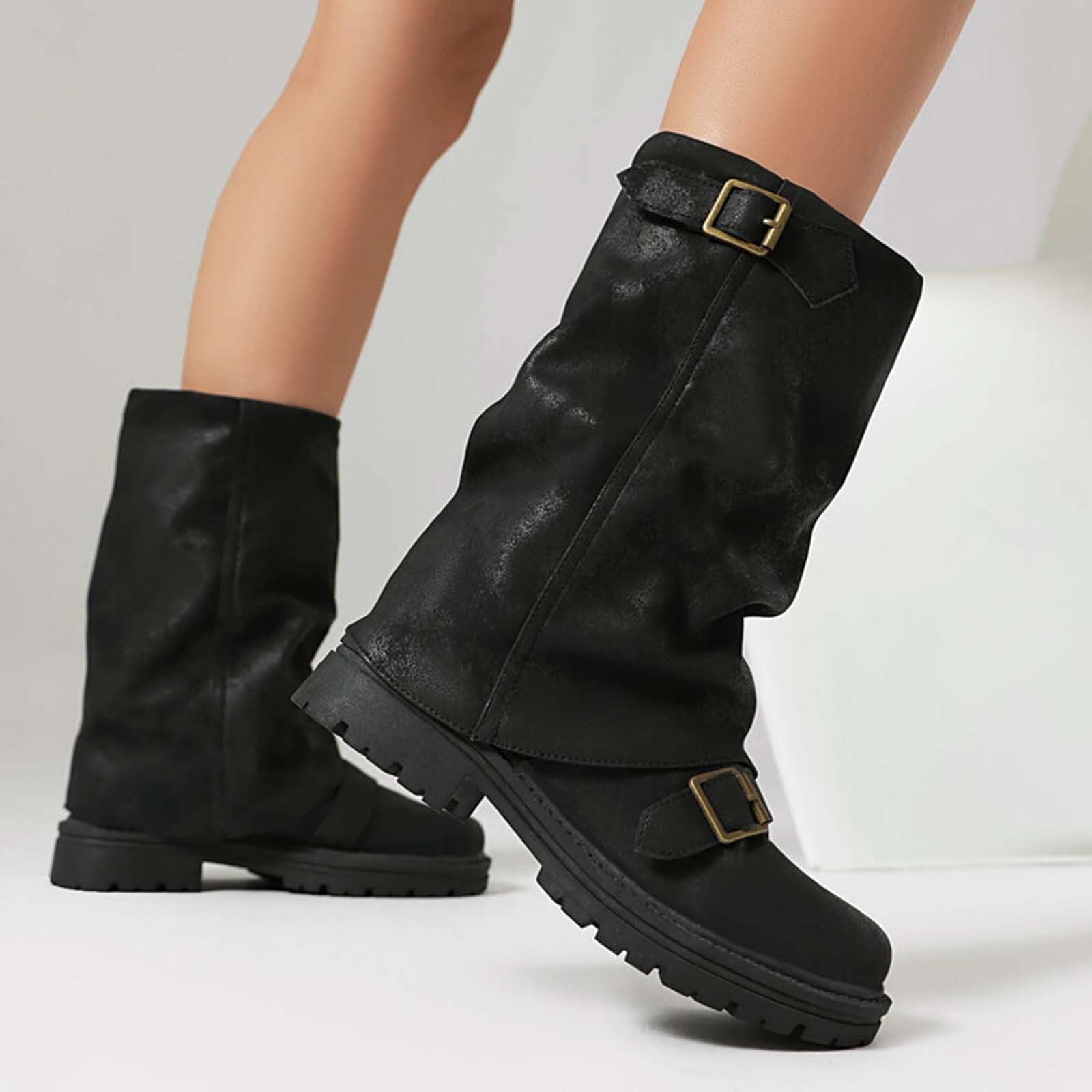 Chaussure Femme Bottes Cavalieres Femme Chaussures Pieds Larges Botte Caoutchouc Chaudes Haute Hiver Equitation Pour Mollet Large Chaussure Fourrée De Randonnée Confortable Bottines Compensées