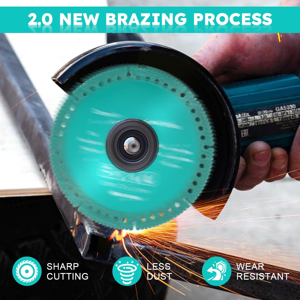 5 Pack Indestructible Disc for Angle Grinder, 4inch/ 10cm Multifunctional Cutting Saw Blade 2.0 - Cut Everything in Seconds, Applies to Wood, Plastic, Metal, and Stone Ceramics