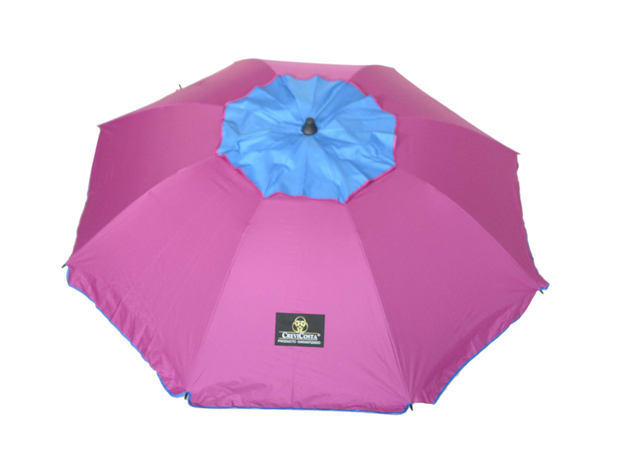 CREVICOSTA QUALITY MARK MARCAS DE CALIDAD - Sombrilla PRESTIGE 200 cm - con Espiral y manetas. 8 Varillas (Rosa)