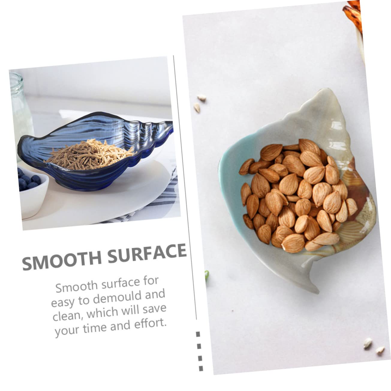 Beavorty 3pièces Moule Silicone pour Plateau De Rangement Créez Votre Propre Artisanat Unique avec Notre Moule De Conque pour Activités Famille Et Projets Créatifs