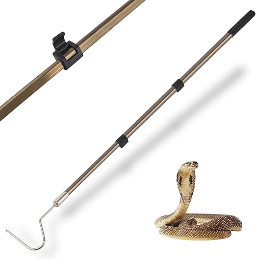 Snake Catcher Grabber Hook Handling Tool for Rattlesnake Copperhead Python Catching Control Moving Capture Remove Trapping Feeding