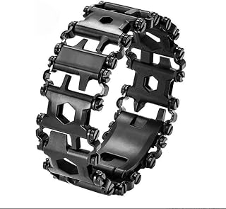 Multi Tool Bracelet for Men, 29 in 1 Stainless Steel Multifunction Bracelet Survival Multitools Bracelet Travel Friendly Wearable Multitool Tread Bracelet