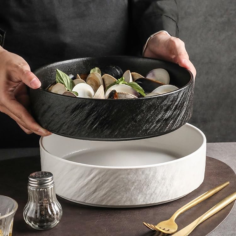 Piatti Cena Ciotola for zuppa in ceramica Ciotola for servizio ristorante Ciotola for portata Piatto for cena Forniture Per Feste(A)