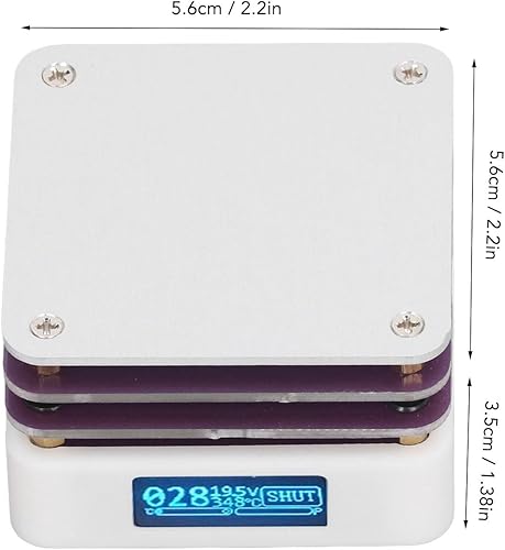 Miniatura 9 de Mini placa caliente, 65W 20V PCB SMD que precalienta la estación de soldadura, mini plataforma de retrabajo del precalentador, 2.205x2.205x1.378 in,