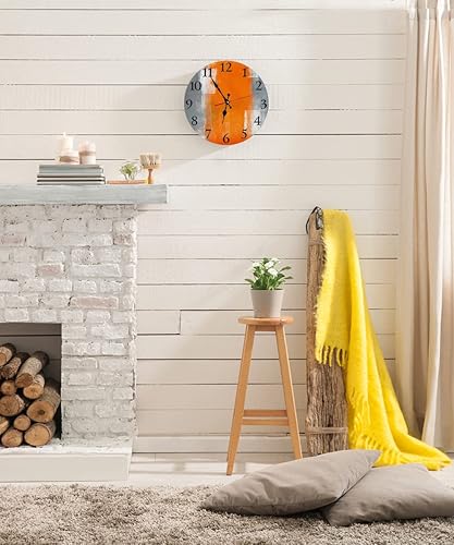 Miniatura 2 de LOKMU Reloj silencioso sin tictac de 12 pulgadas, reloj de pared redondo, decorativo para sala de estar, cocina, hogar, baño, dormitorio, oficina o