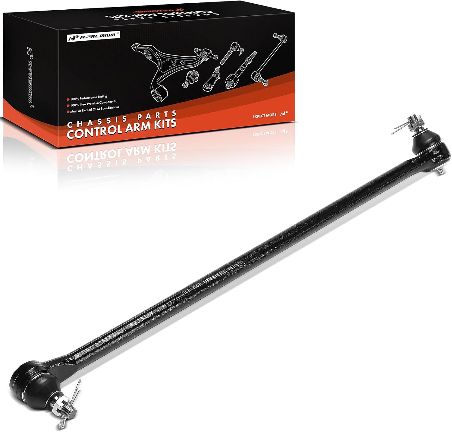 A-Premium Steering Drag Link, Compatible with Dodge Ram 1500 2500 3500 Van 1999-2003, B150 B250 B350 1994, B1500 B2500 B3500 1995-1998