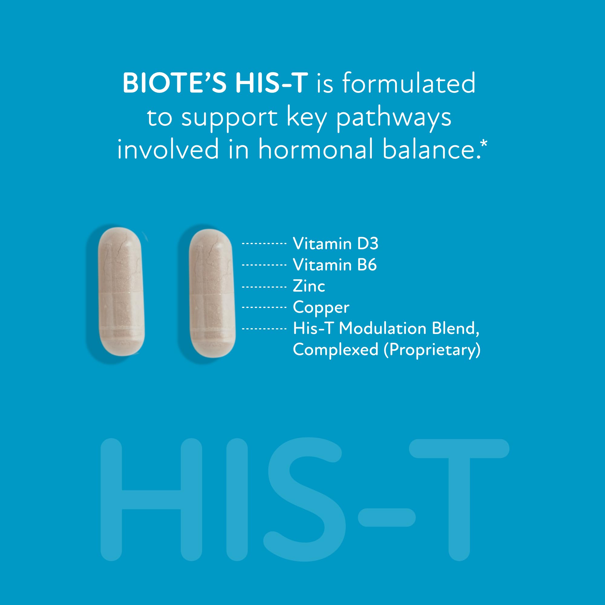 Biote Nutraceuticals - HIS-T - Healthy Testosterone Balance Support for Men (60 Capsules) — Amazon image 3
