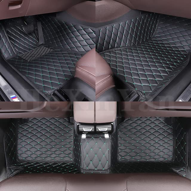 Automotive - Custom Car Floor Mats for Great Wall M1 M2 M4 Cannon POER GWM Ute C50 CoolBEARs Wingle 3 5 6 7 auto Rug Carpet Footbridge styling (black green)