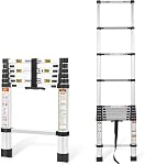 Telescopic Ladder, 6.5FT RIKADE Aluminum Telescoping Ladder with Non-Slip Feet, Portable Extension Ladder for Household and Outdoor Working, 330lb Capacity