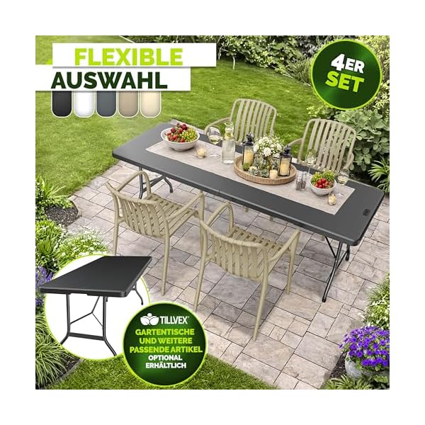 tillvex Gartenstuhl 4er Set
