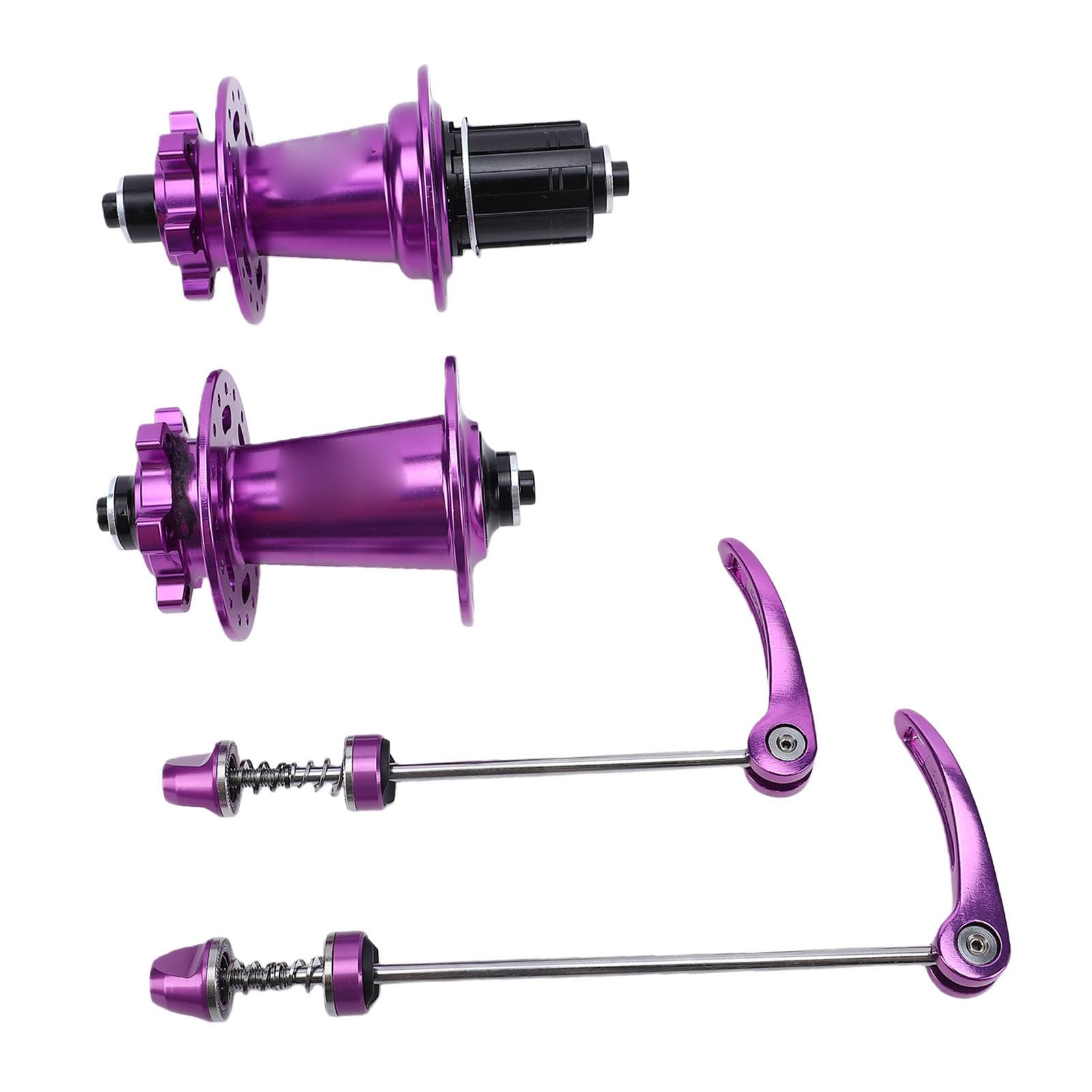 Zestaw Piast 120 Click, Piasta Aluminiowa ze Stopu Aluminium, 32 Otwory, Hamulce Tarczowe, 6 Zapadek, 54 Zęby, łożyska Maszynowe, do Rowerów Górskich 8-12-biegowych, Kolor