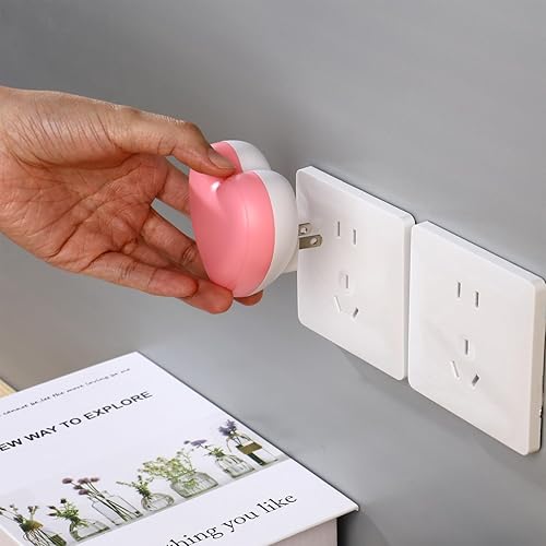 Miniatura 3 de INZU Bonita luz nocturna, luz nocturna de corazón para niños, luz nocturna LED con sensor automático de atardecer a amanecer, luz nocturna