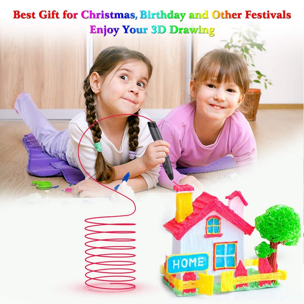 Recambios de PCL de BolíGrafo de ImpresióN 3D de 1,75 Mm, Paquete de 20 Colores Aleatorios, Baja Temperatura de FusióN de 70 ℃, Regalos para NiñOs (200 Pies)