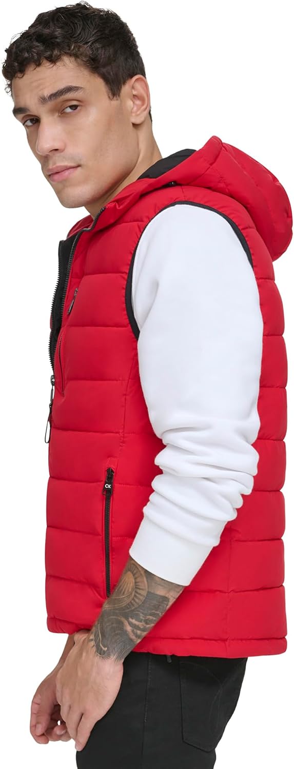 Calvin Klein Men's Lightweight Puffer Vest with Hood Jamaica Ubuy