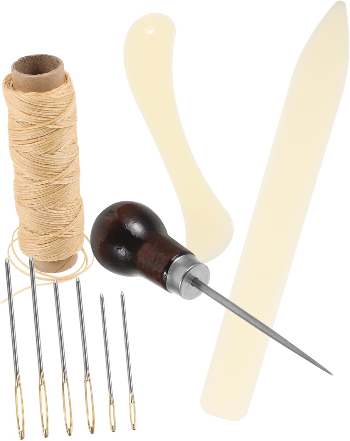 TEHAUX 1Set DIY Leather Sewing Kit Complete Hand Sewing Tools for Upholstery Repair Compact Portable Leather Crafting Supplies for Beginners Professionals