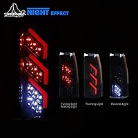 Vista 7 de WOLFSTORM Luces traseras LED compatibles con Chevy Suburban 1992-1999, GMC K/C 1988-1999 (1500/2500/3500)/1992-1999 GMC Yukon, Chevy Blazer