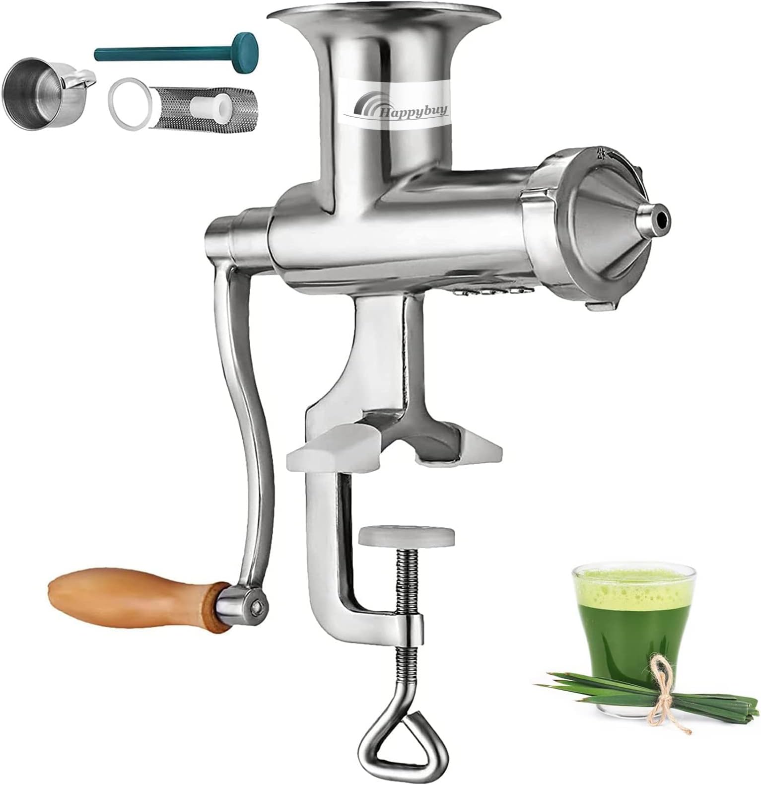 Handy Pantry HJ Hurricane Stainless Steel Manual Wheatgrass