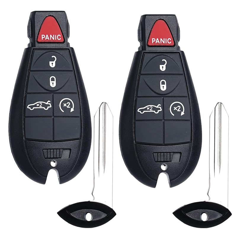 Controle Remoto Keyless FOBIK SUPALAND IYZ-C01C com Lâmina para Dodge, Chrysler e Jeep, Kit com 2