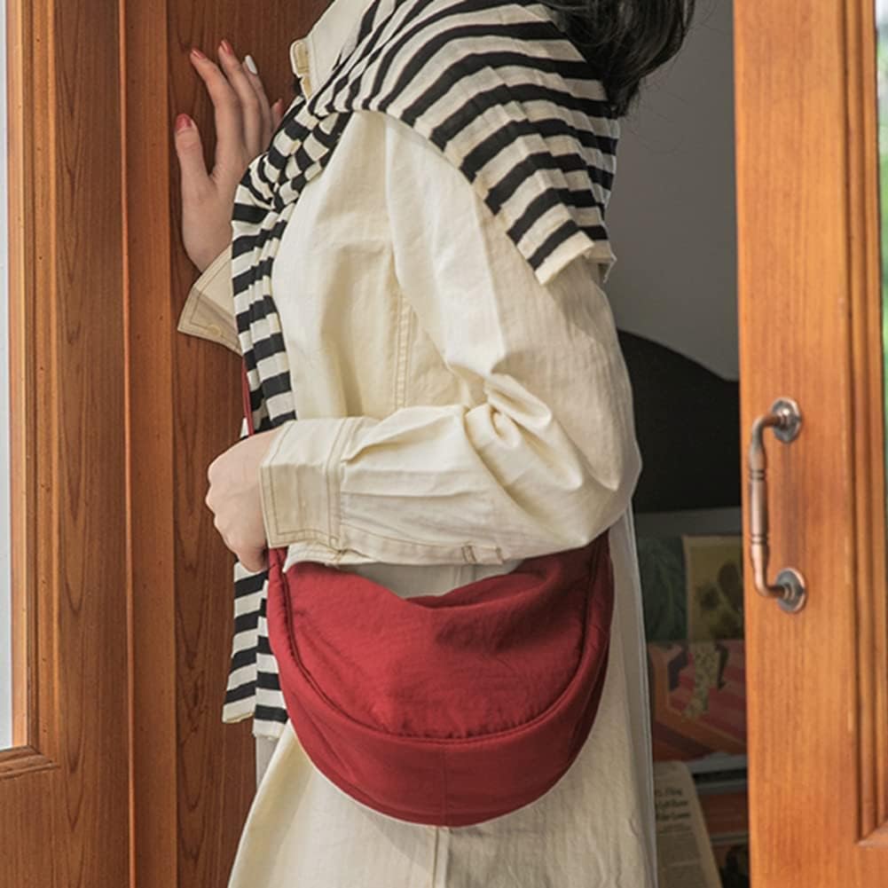 Crescent Women's Nylon Crossbody Hobo Sling Bag - Lightweight, Small Shoulder Purse - Image 3