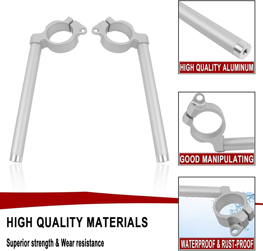 Amazon.com: Aluminum Fork Clip ons Handle Bars Motorcycle
