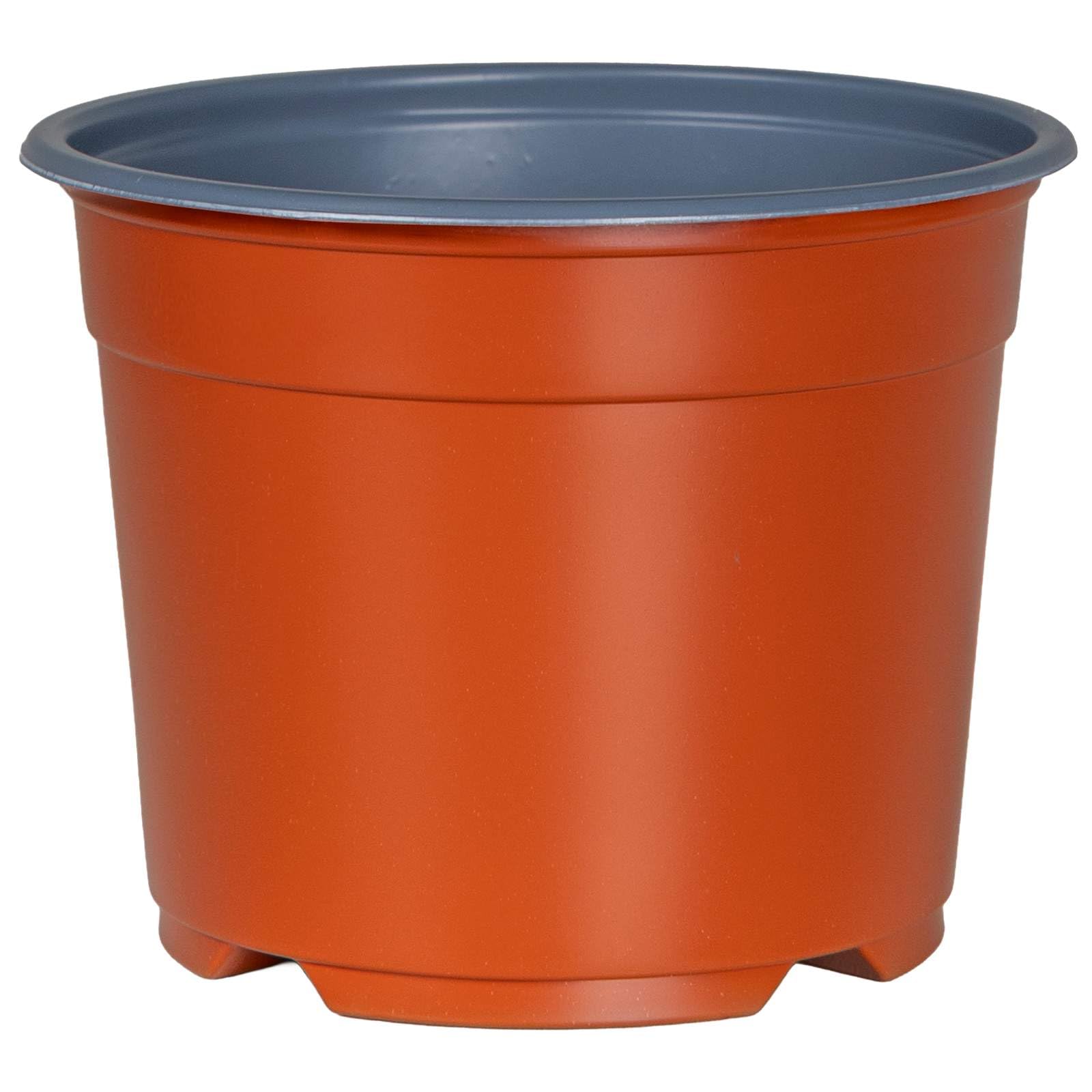 Genérico Maceta redonda de plástico 200 piezas, 10 x 8 cm | Diseño cilíndrico, orificios de drenaje, ligero, uso interior y exterior, fácil mantenimiento