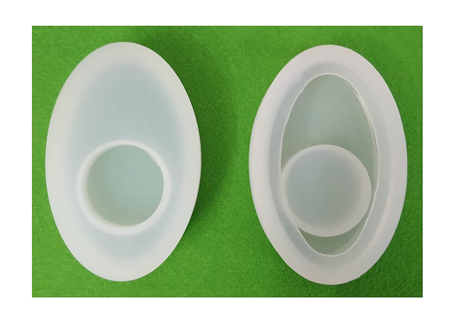 EKTA STATIONERY ? Candle Holder Moulds, Tealight Candles Holder Moulds Silicone Moulds for Epoxy Resin DIY Jewelry Box, Diwali Home Table Decor (Pack of 1) (Oval Candle Holder)-image-39
