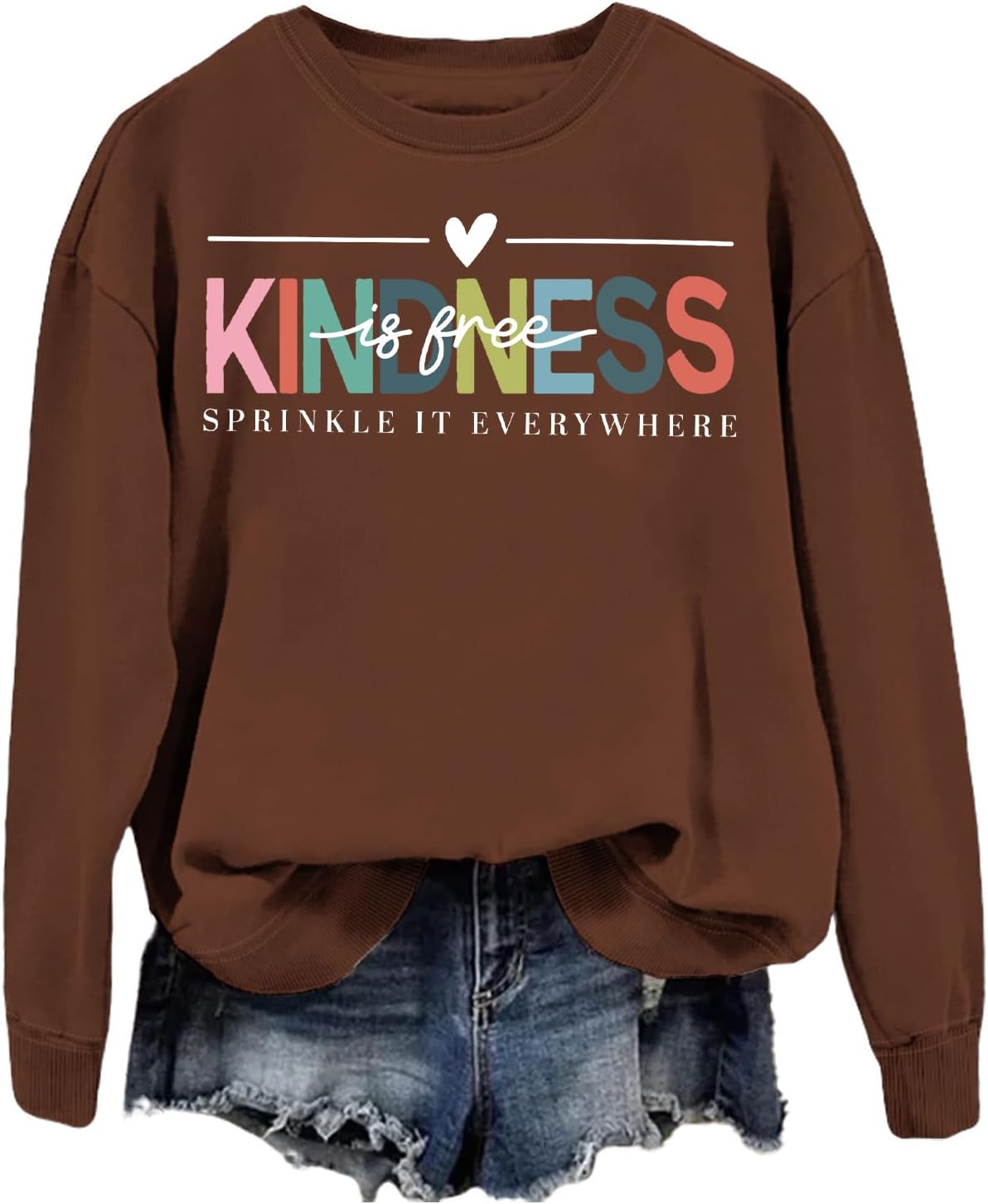 Be Kind Sweatshirt - Kindness Is Free Sweatshirt Teacher Graphic Winter Spring Top - Valentine's Gift - Image 4