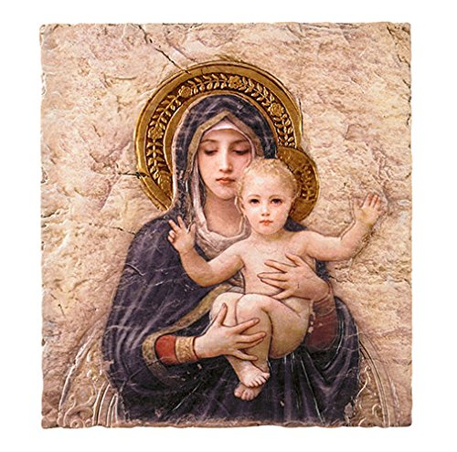 catholic.christianbrands Boug:Madonna Child Tile Plq