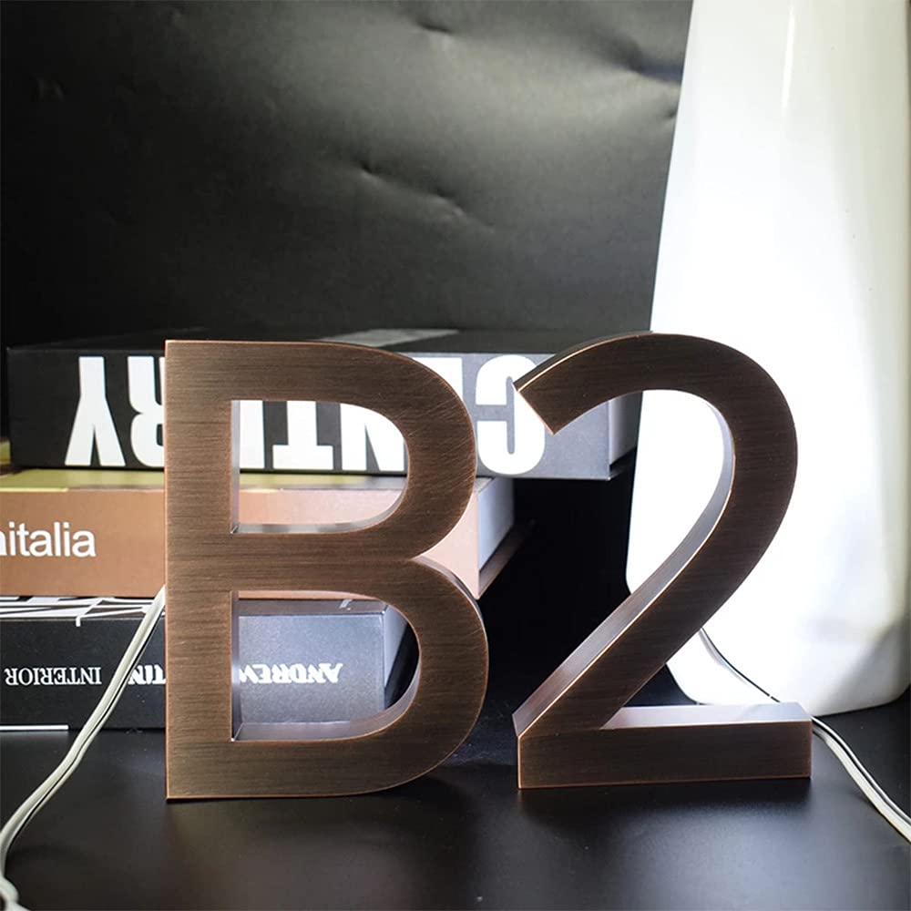 Numéro De Maison 3D - Anthracite - Gris Ral 7016 - En Acier Inoxydable