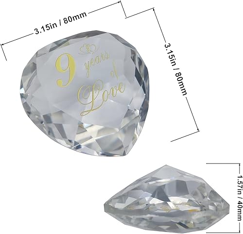 Miniatura 51 de Regalos de cristal de 30 aniversario para marido, esposa, novio o novia, lindo aniversario de boda, día de San Valentín, regalos románticos para 30