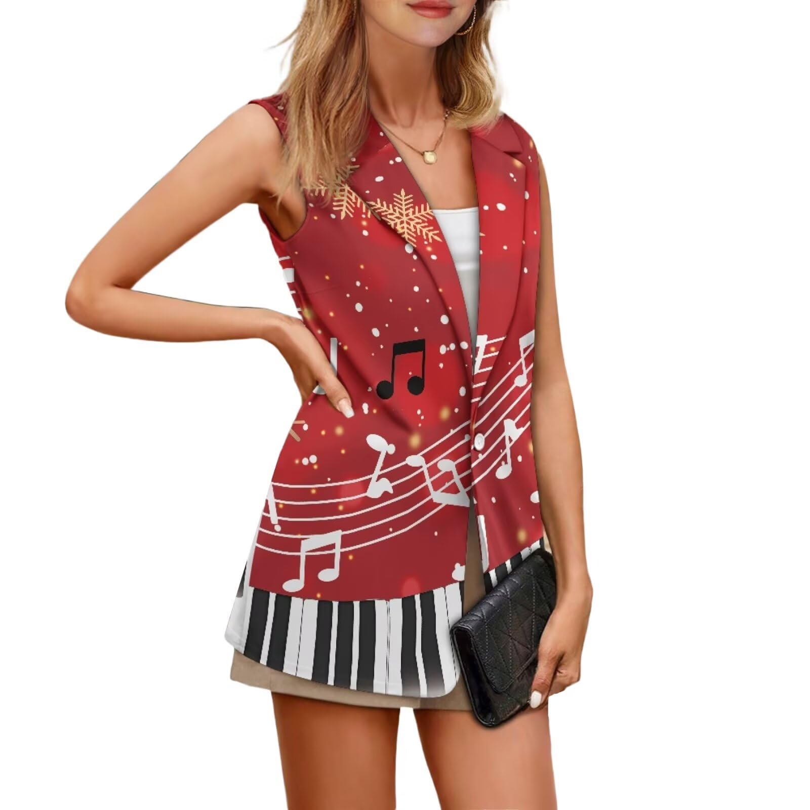 TOADDITDO Western Vest for Womens 1 Button Suit Vests Cowgirl Steampunk Blazer Dressy Waistcoat V Neck Jacket Vest