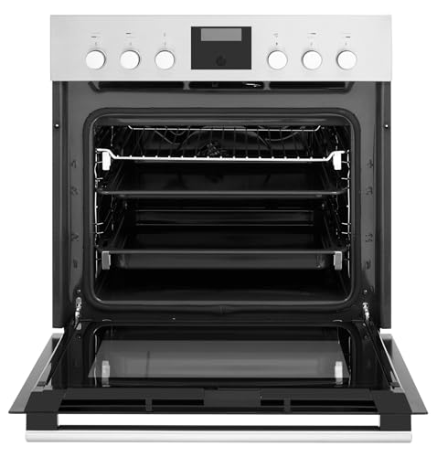 Bauknecht HEKO 500 Pyro - Herd-Kochfeld-Kombination/Einbau-Herd mit Display und Pyrolyse (65 l)/ Glaskeramik-Kochfeld (60 cm)/ 4 Kochzonen, davon 1 Bräter-ZweikreisKochzone, 1 DUO-ZweikreisKochzone