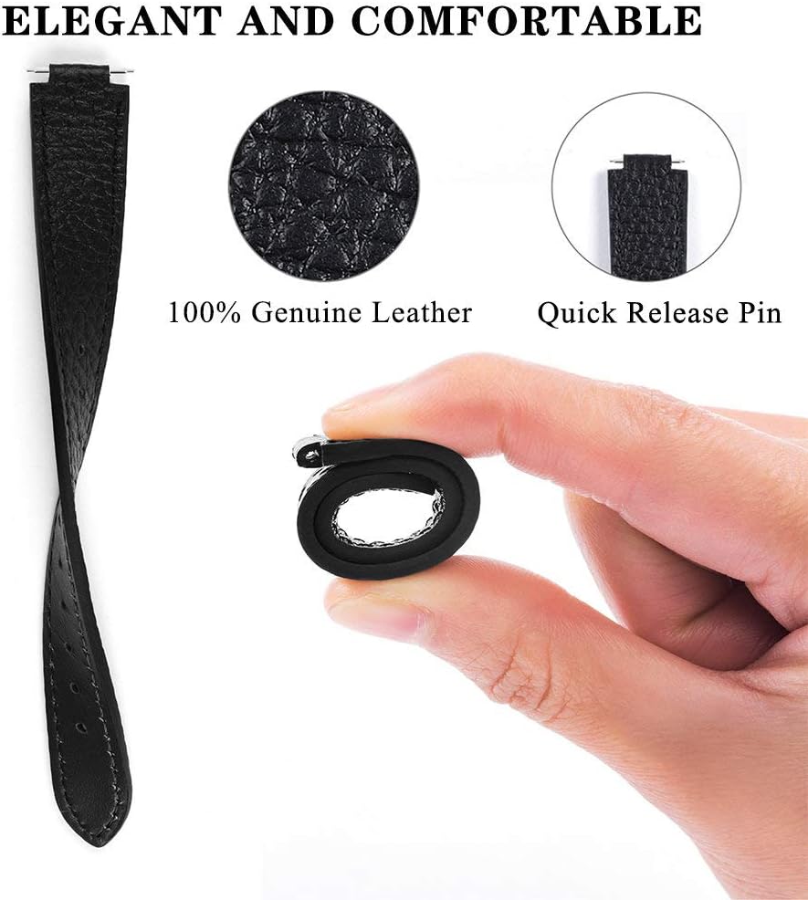 Genuine Leather Bands Compatible with Fitbit Inspire 3/Inspire 2/Inspire HR/Inspire, Classic Replacement Strap Wristband with Quick Release Women Men - Image 2